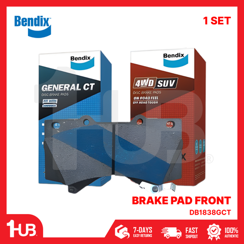 BENDIX BRAKE PAD TOYOTA LANDCRUISER 08-19 / SEQUOIA 08-17 FRONT DB1838GCT ( 1 SET )