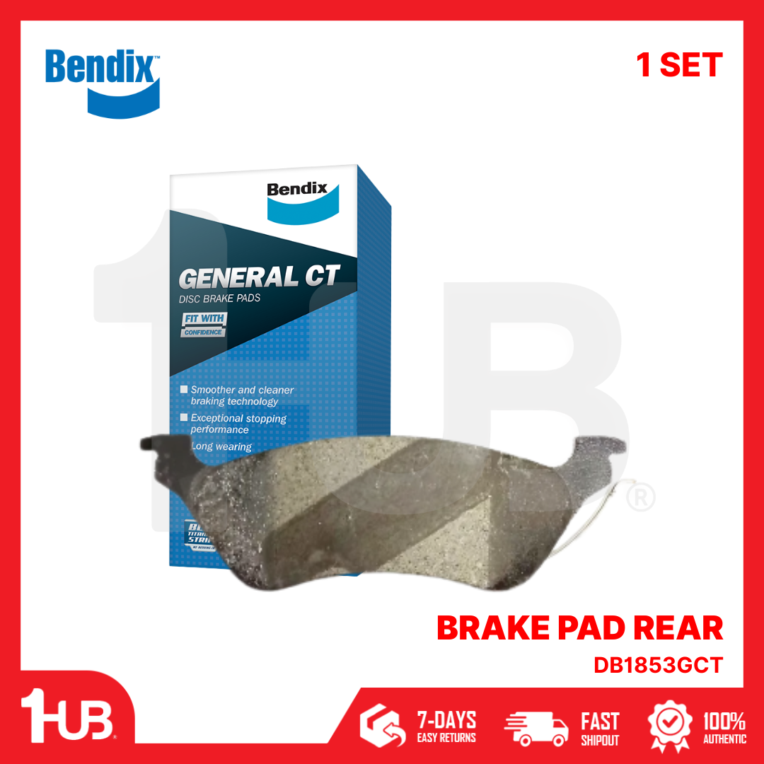 BENDIX BRAKE PAD CHRYSLER TOWN & COUNTRY 2004-09 REAR DB1853GCT ( 1 SET )