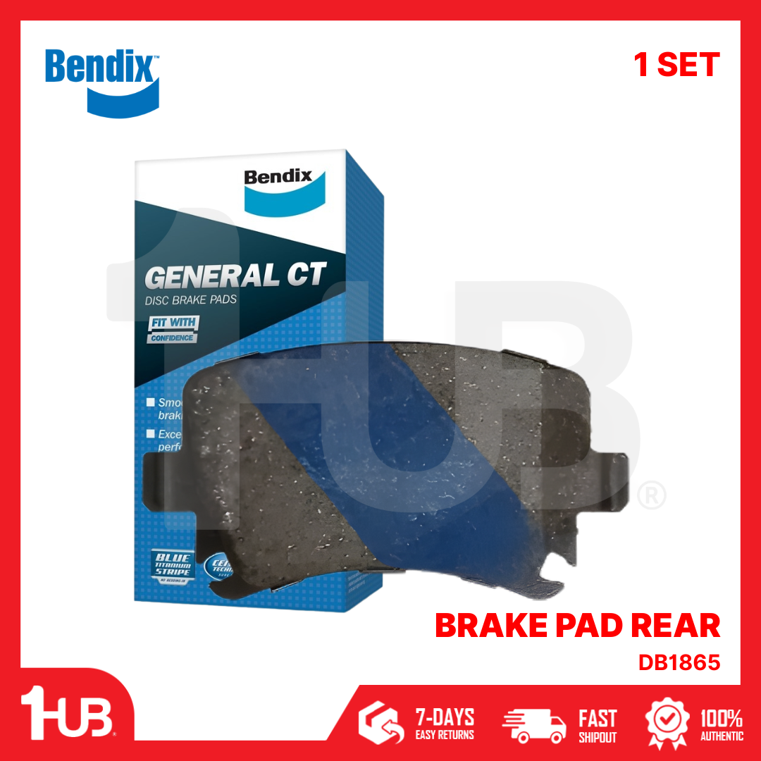 Bendix General CT brake pad set packaging with product and branding details.