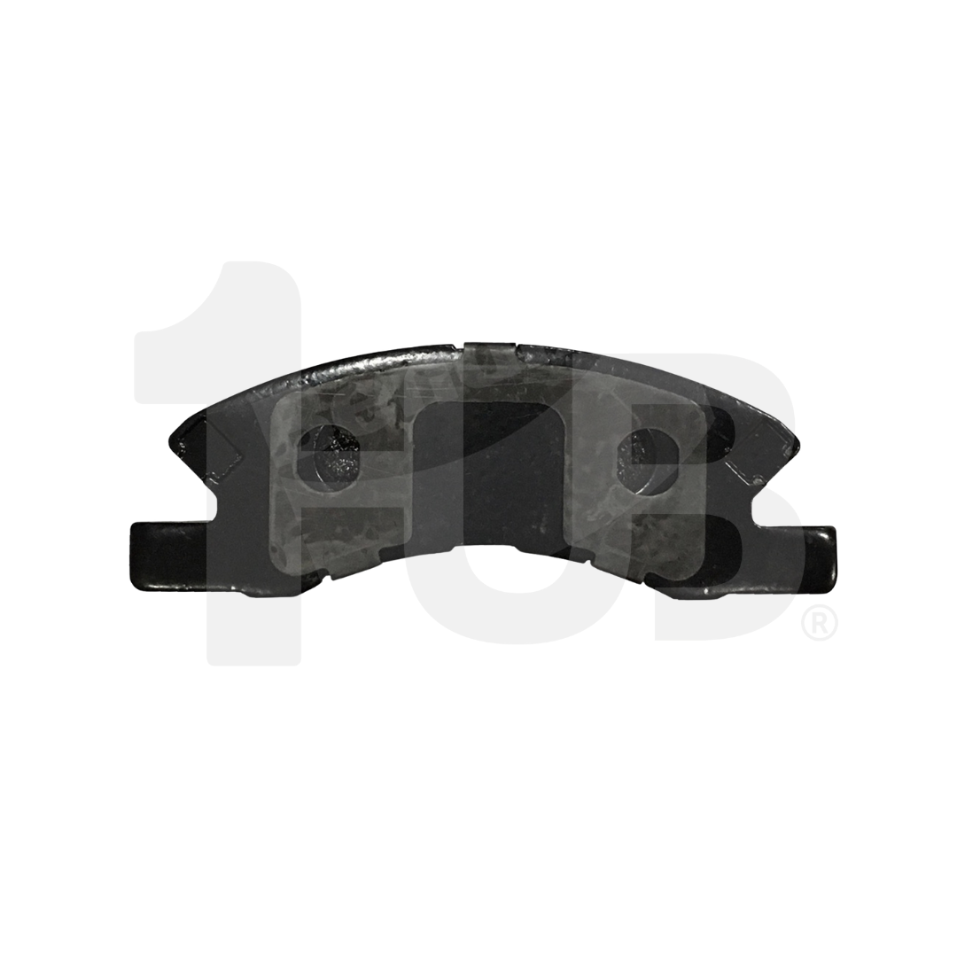 Black brake pad on a white background