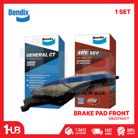 Bendix brake pad set with packaging on a white background