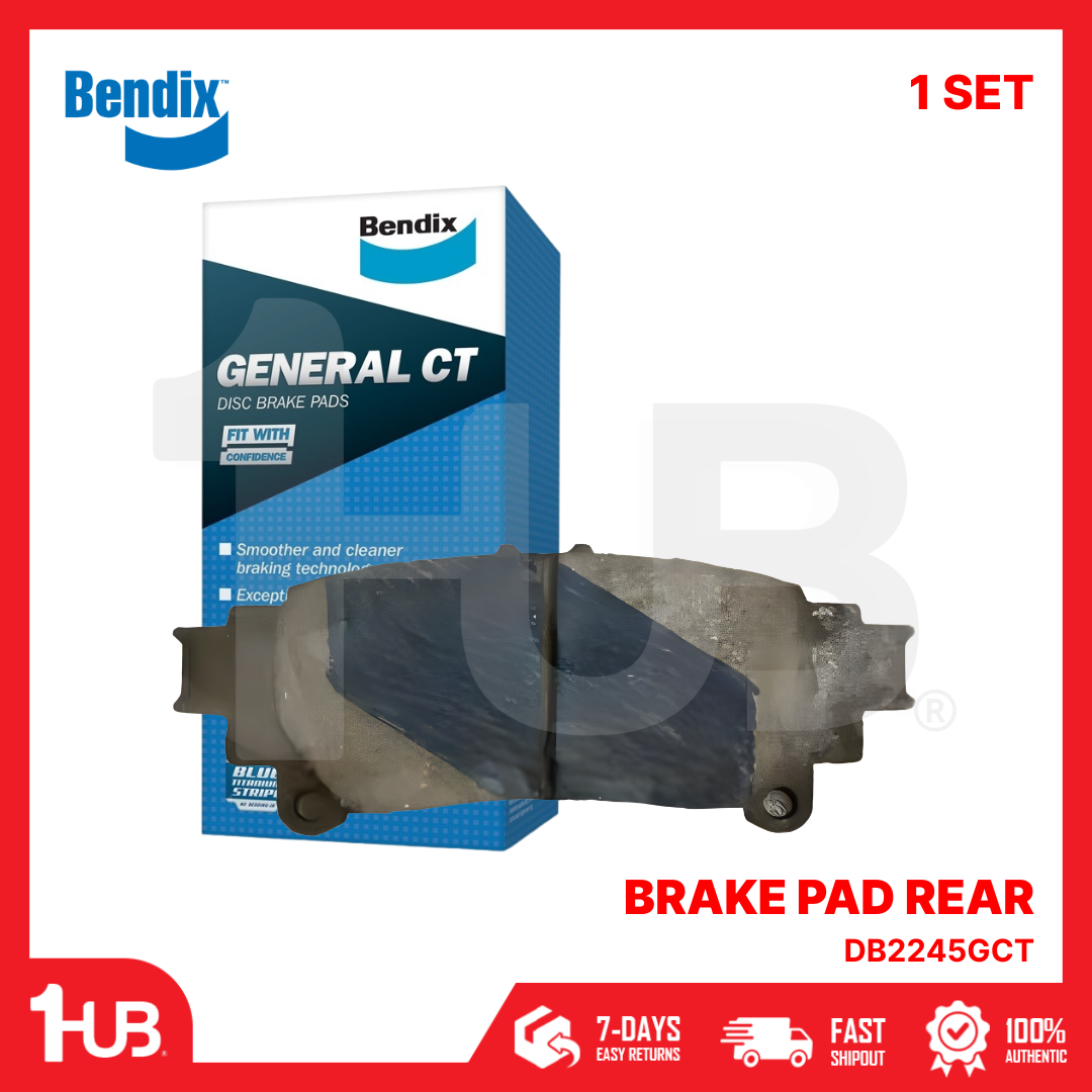 BENDIX BRAKE PAD TOYOTA FORTUNER 2018-22 REAR DB2245GCT ( 1 SET )