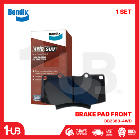BENDIX BRAKE PAD TOYOTA FORTUNER 2016-22 FRONT DB2380-4WD ( 1 SET )