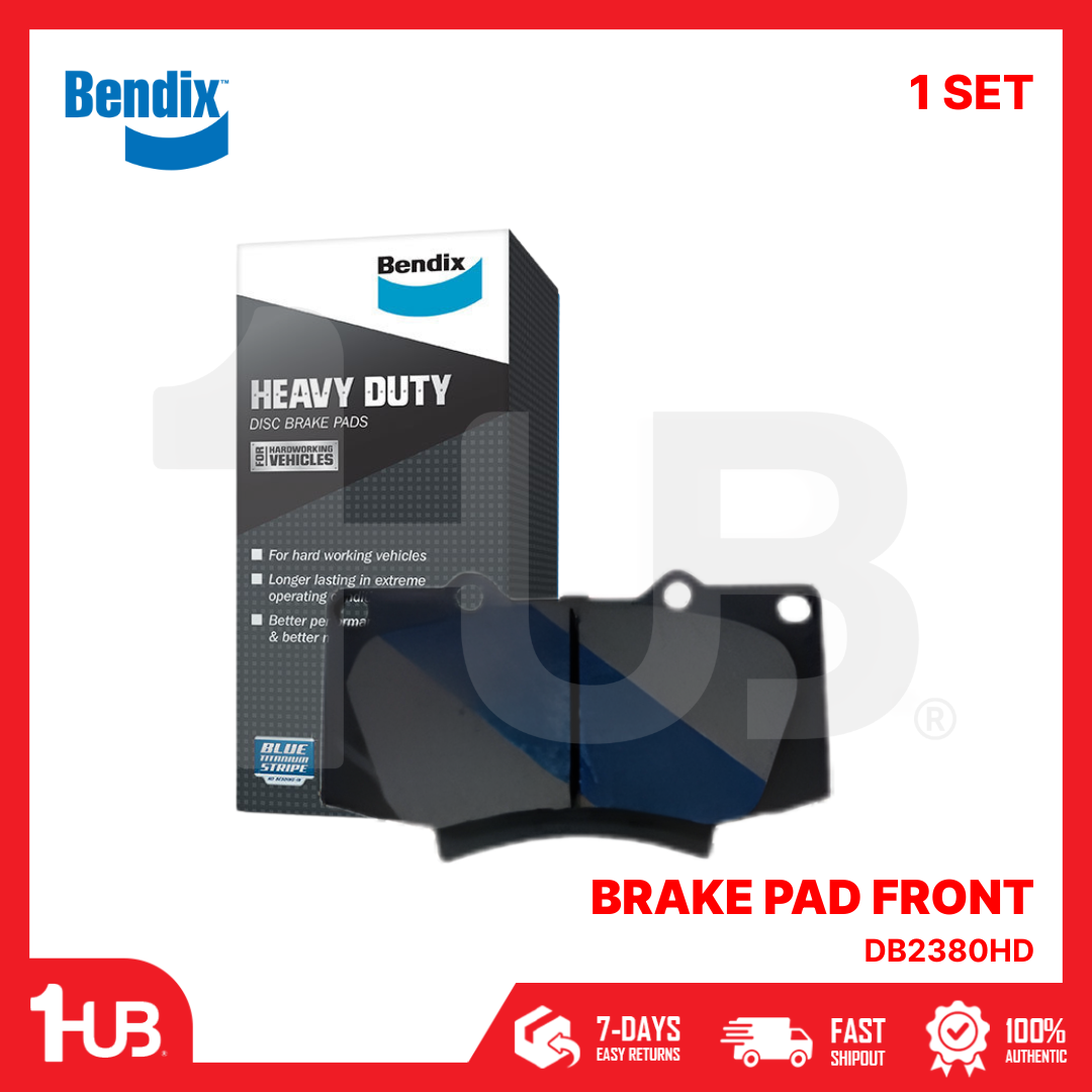 BENDIX BRAKE PAD TOYOTA FORTUNER 2016-22 FRONT DB2380HD ( 1 SET )