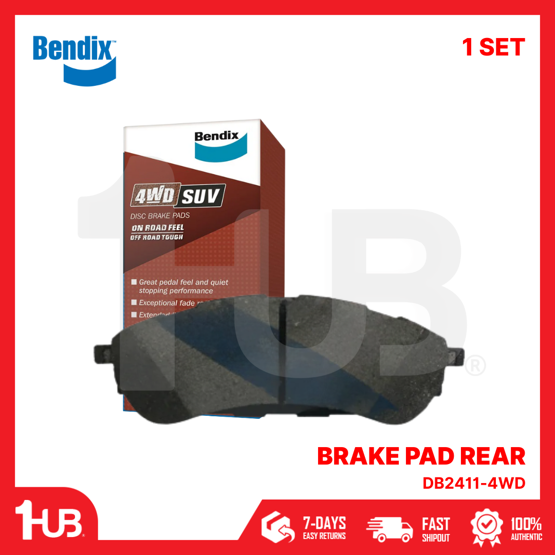 BENDIX BRAKE PAD FORD EVEREST 2015-22 REAR DB2411-4WD ( 1 SET )