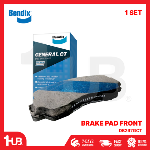 BENDIX BRAKE PAD A97K MITSUBISHI GALANT 1600 1982-87 / GALANT 2000 1981-87 / L300 VAN 1985-08 DB297GCT ( 1 SET )