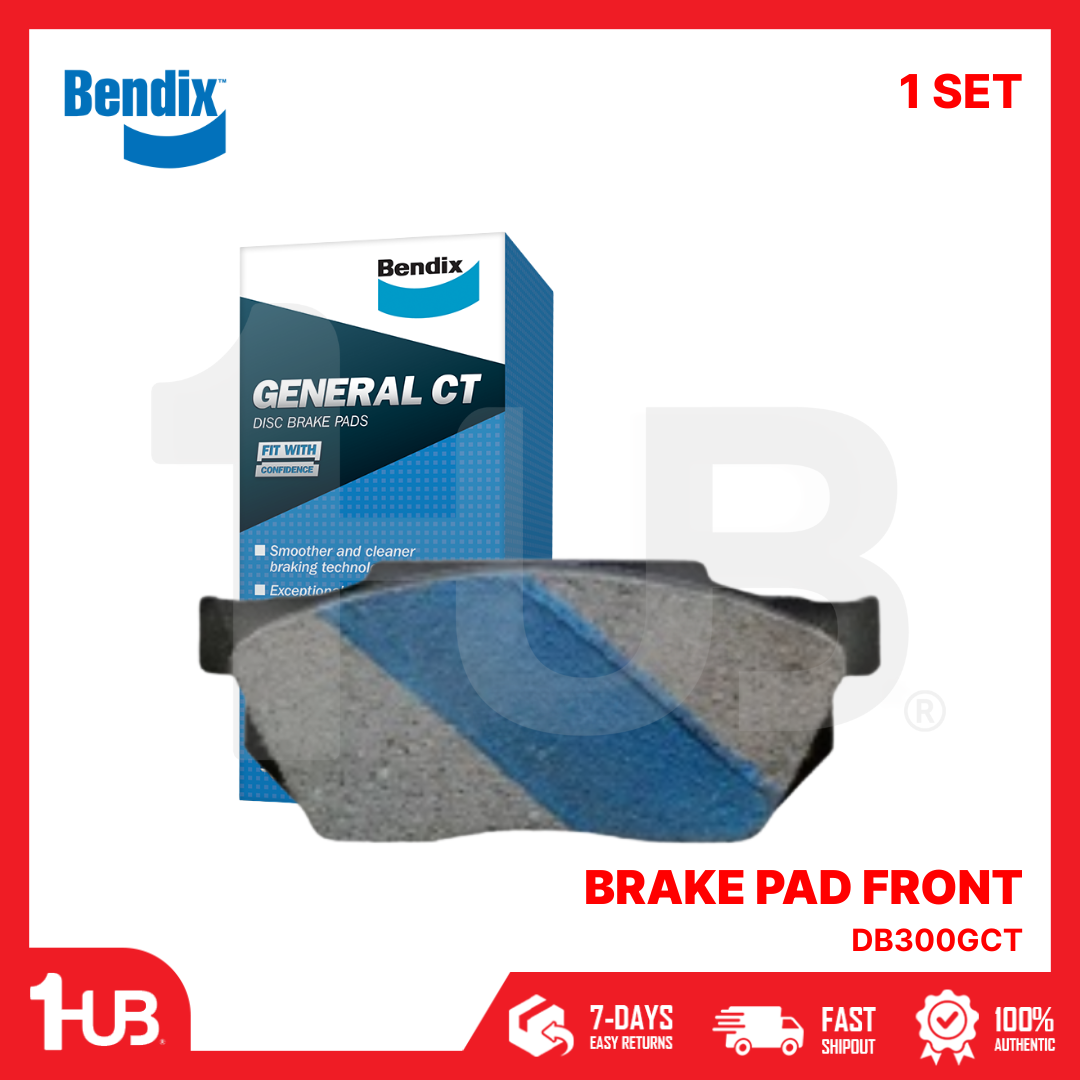 BENDIX BRAKE PAD HONDA CIVIC 1200 1990-92 / CITY 1997-02 WITH WEAR INDICATOR FRONT DB300GCT ( 1 SET )