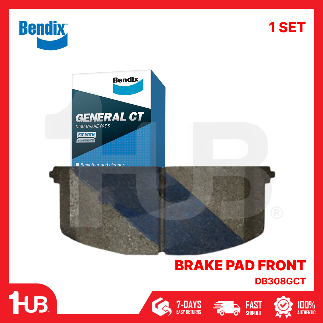 BENDIX BRAKE PAD TOYOTA COROLLA (ALL) 1983-01 FRONT DB308GCT ( 1 SET )