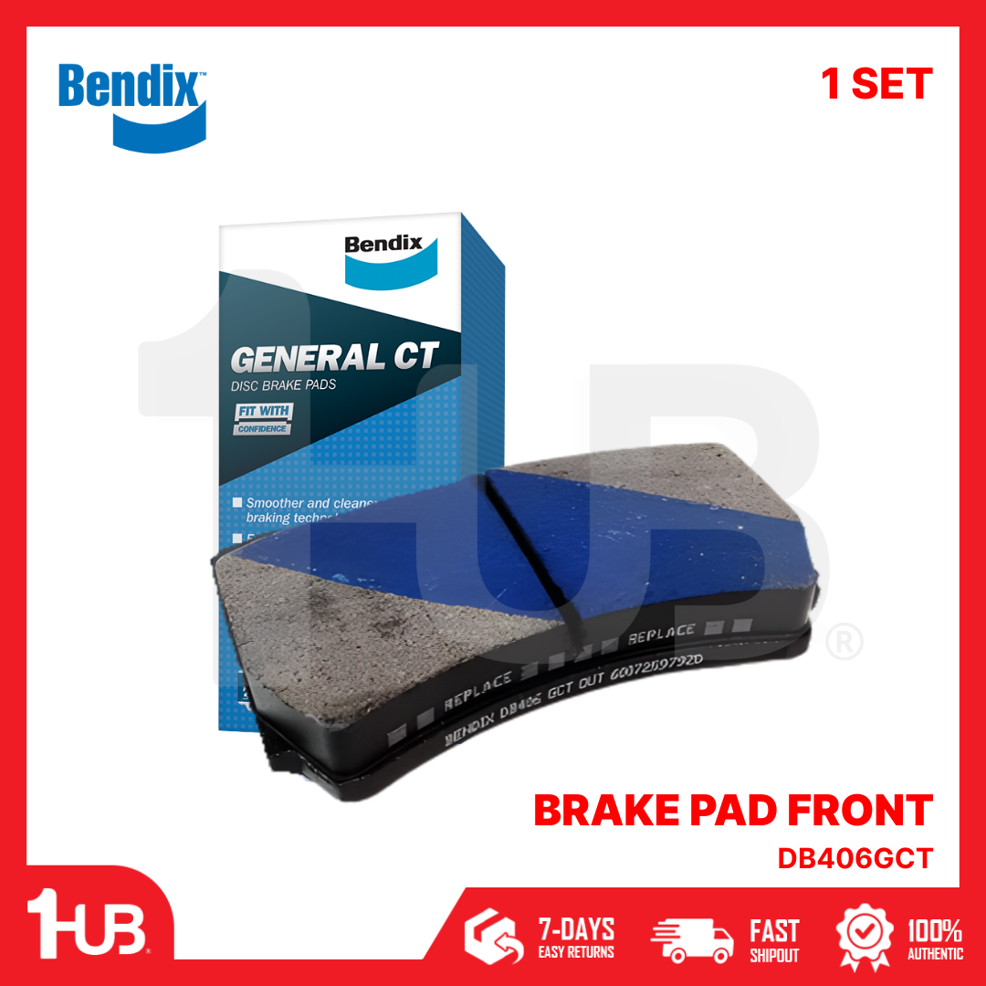 BENDIX BRAKE PAD MAZDA 323 WITH BACKCLIP 1985-90 FRONT DB406GCT ( 1 SET )