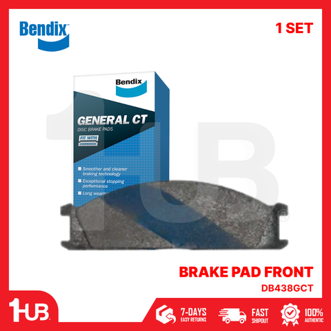 BENDIX BRAKE PAD A212WK NISSAN PICK-UP IMPORTED 1986-92 / URVAN ESCAPADE 1998-15 / TERRANO , FRONTIER 4X4 1992-12 DB438GCT ( 1 SET )