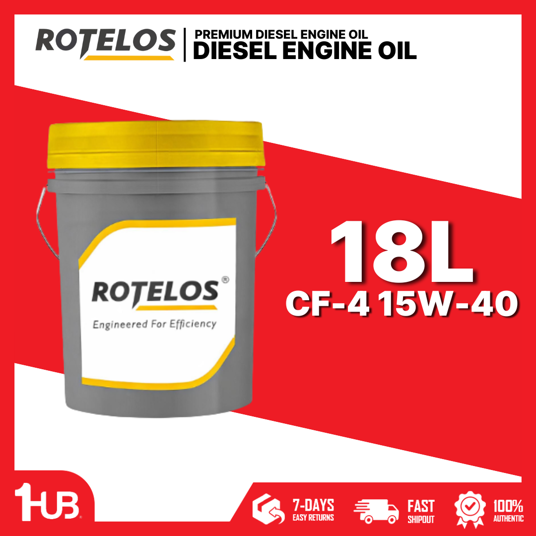 ROTELOS Heavy-Duty Diesel Engine Oil SAE 15W-40 API CF-4 18 Liters – Durable Protection for Diesel Engines