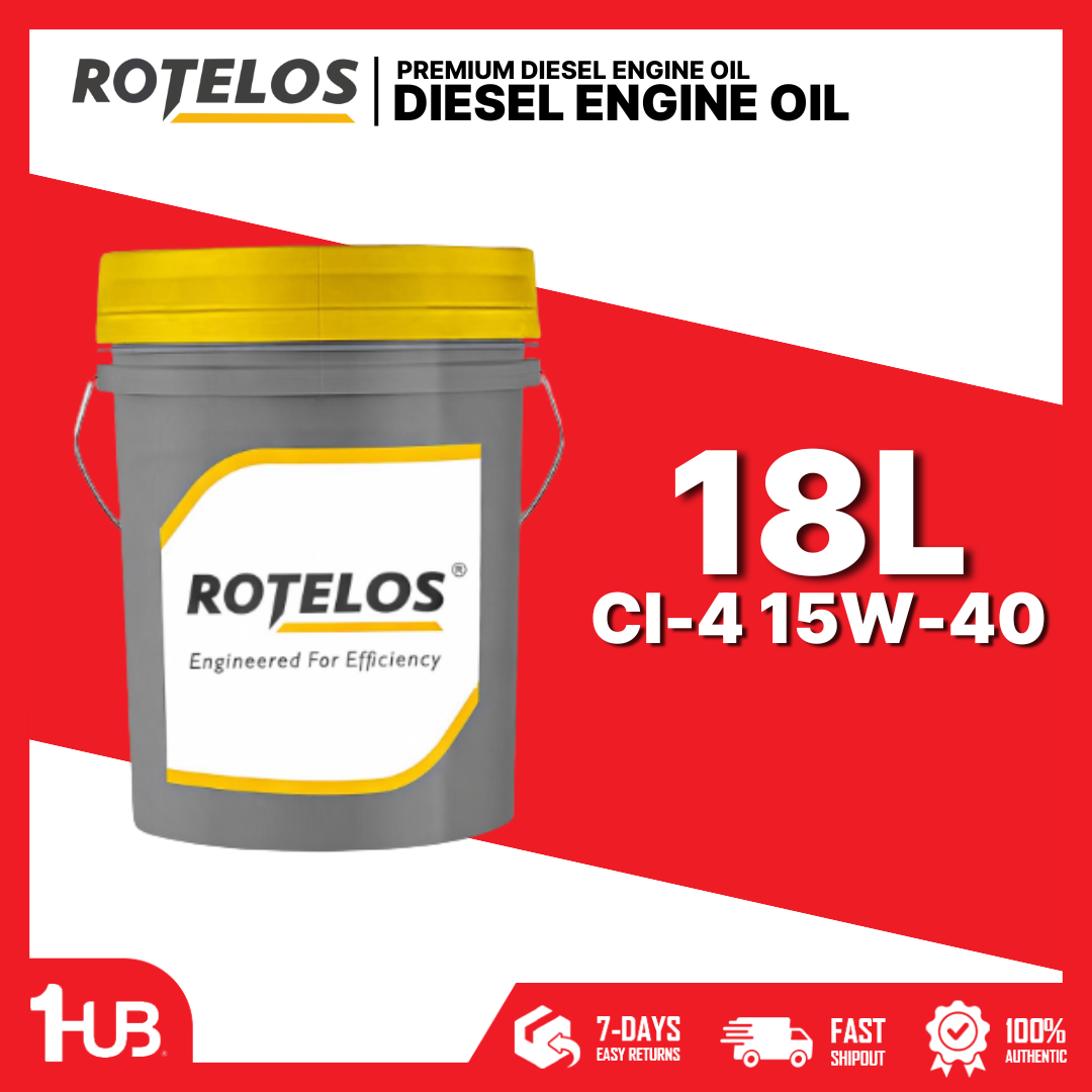 ROTELOS Heavy-Duty Diesel Engine Oil SAE 15W-40 API CI-4 18 Liters – Advanced Protection for Diesel Engines