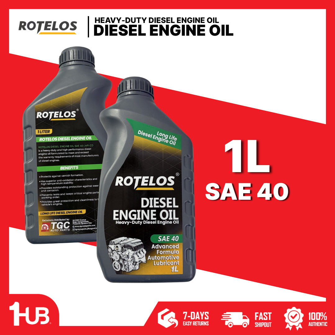 ROTELOS Heavy-Duty Diesel Engine Oil API CD SAE 40 1 Liter – Reliable Engine Protection for Diesel Vehicles