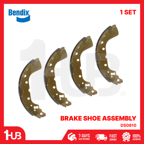BENDIX BRAKE SHOE MITSUBISHI MIRAGE HATCHBACK 2013-22 DS0810 BS5056 ( 1 SET )