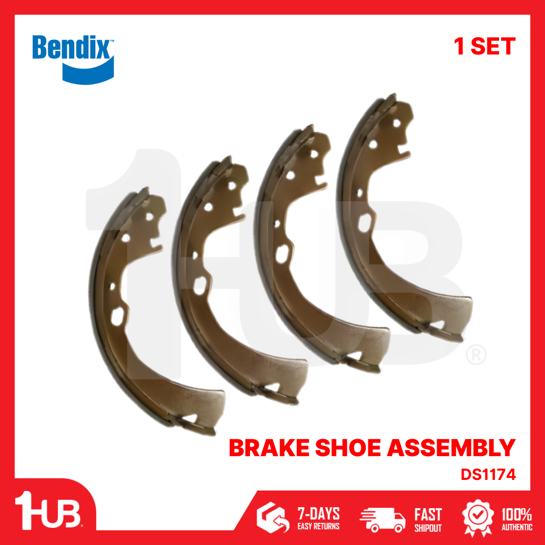 BENDIX BRAKE SHOE NISSAN POWER PICK-Up SD24 2WD (BIG) 98-ON DS1174 (BS1657) ( 1 SET )