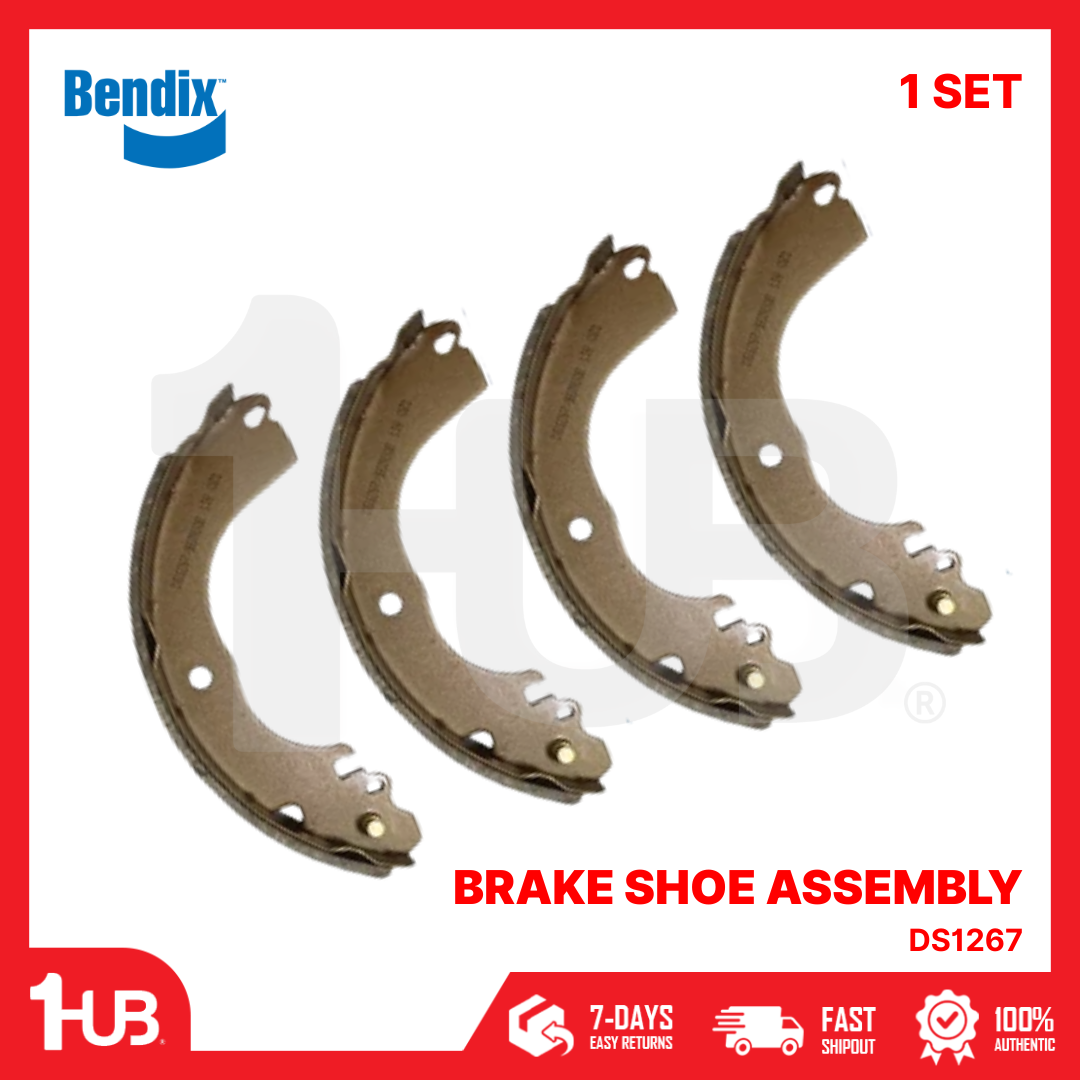 BENDIX BRAKE SHOE MITSUBISHI MIRAGE G4 2014-22 DS1267 BS5002 ( 1 SET )