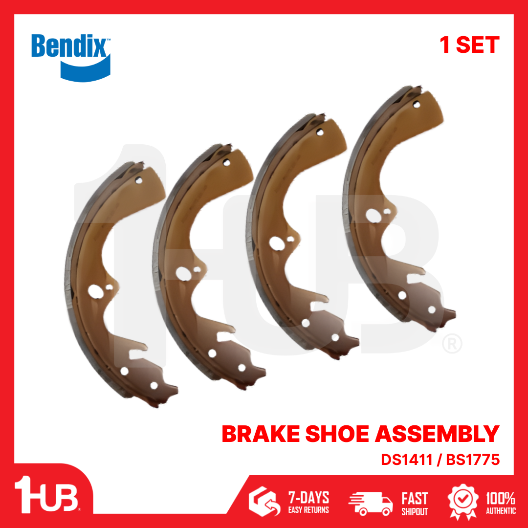 BENDIX BRAKE SHOE ASSEMBLY KIA SPORTAGE 1998-03 DS1411 / BS1775 ( 1 SET )