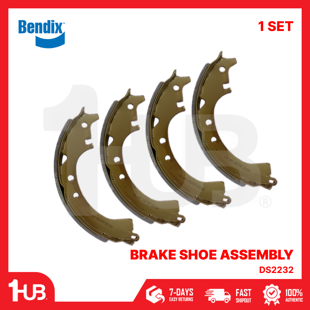 BENDIX BRAKE SHOE TOYOTA LITE ACE , TAMARAW FX 1990-97 / CORONA , CRESSIDA 1972-84 DS2232 BS1358 ( 1 SET )
