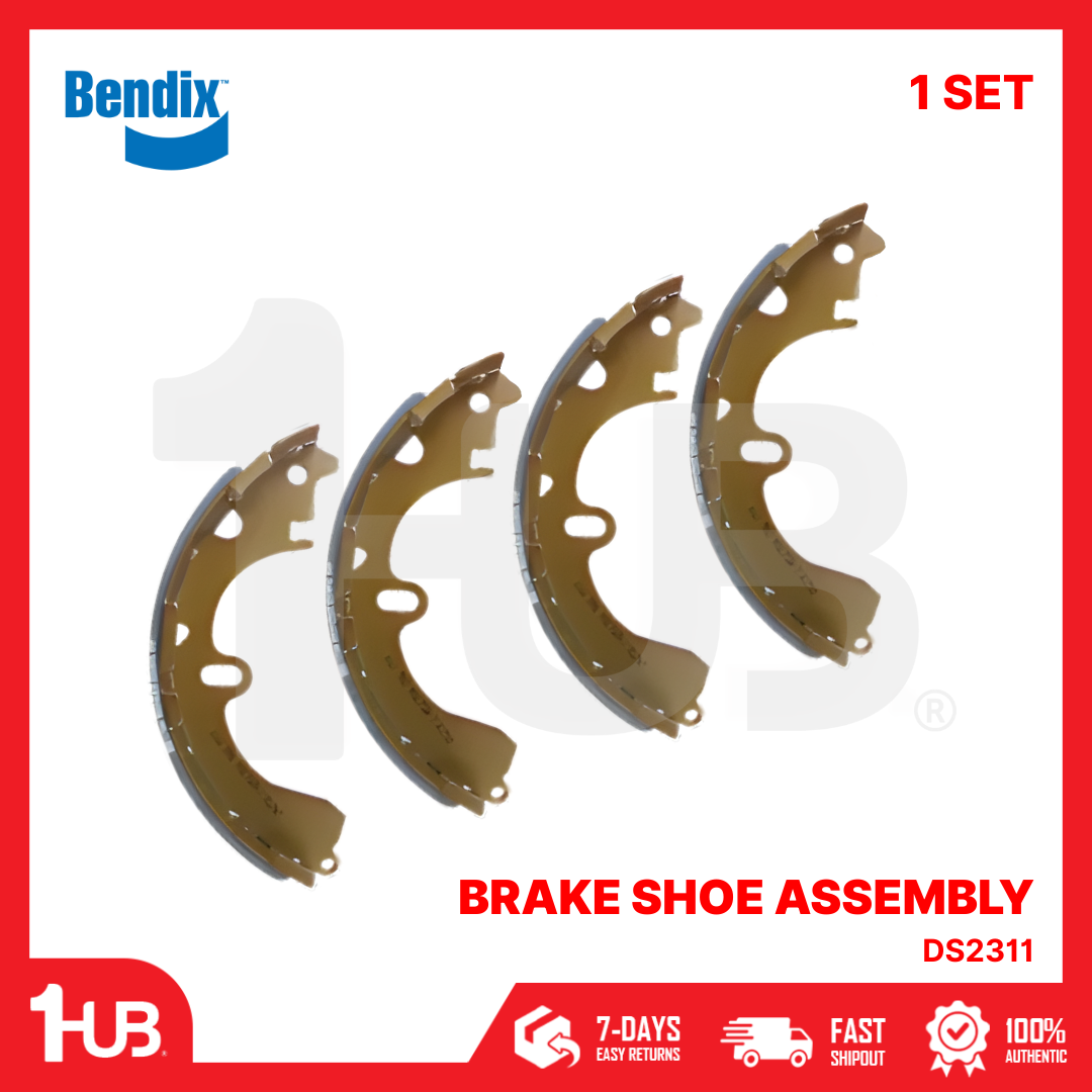 BENDIX BRAKE SHOE TOYOTA COROLLA 1984-01 DS2311 BS1704 ( 1 SET )
