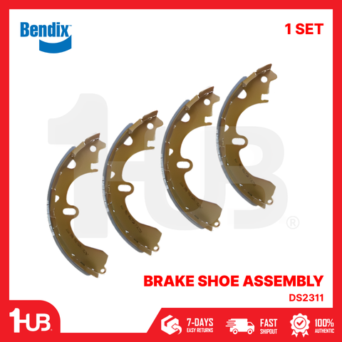 BENDIX BRAKE SHOE TOYOTA COROLLA 1984-01 DS2311 BS1704 ( 1 SET )
