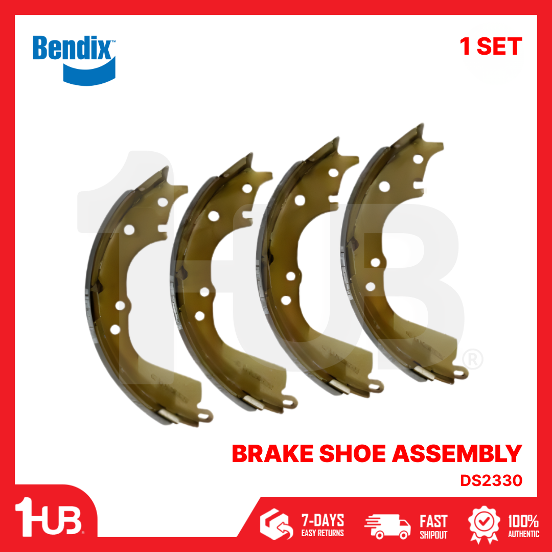 BENDIX BRAKE SHOE ASSEMBLY TOYOTA HI-ACE , HI-LUX 1995-04 DS2330 (BS1714) ( 1 SET )