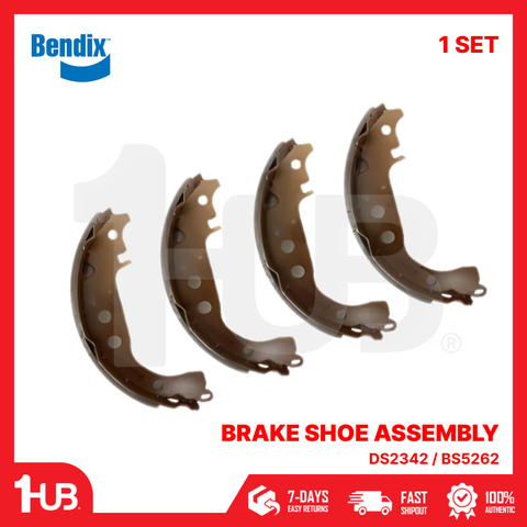 BENDIX BRAKE SHOE TOYOTA ALTIS 01-06, VIOS 01-ON, YARIS (REAR) DS2342/BS5262 ( 1 SET )