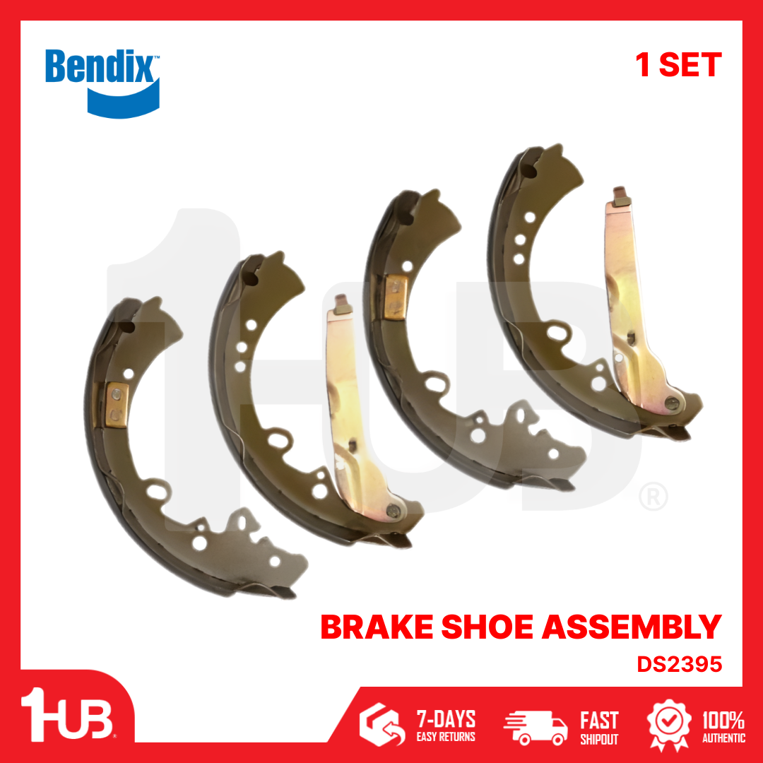 BENDIX BRAKE SHOE TOYOTA FORTUNER NEW 2016-22 / FORTUNER 2.7 , FORTUNER 2.5 2KD 2008-15 / HI-LUX NEW 2016-22 DS2395 BS5008 ( 1 SET )