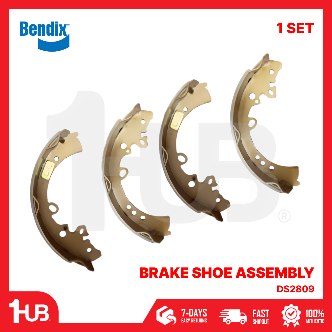 BENDIX BRAKE SHOE TOYOTA HI-LUX 4X4 , FORTUNER 3.0 2005-15 DS2809 BS5072 ( 1 SET )