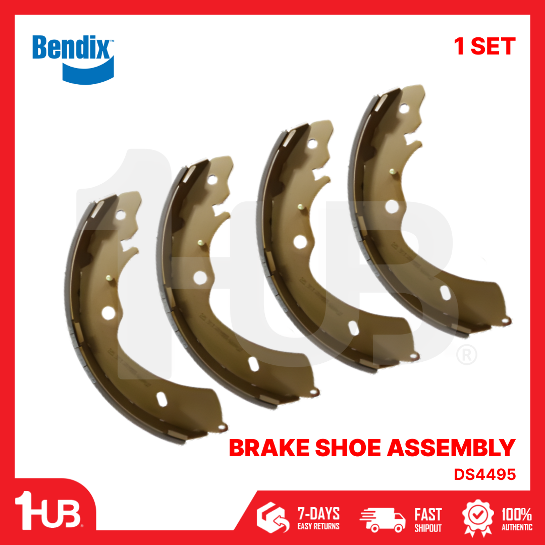 BENDIX BRAKE SHOE ISUZU D-MAX 4X2 2004-17 / TRAVIZ 2020-22 DS4495 BS5010 ( 1 SET )