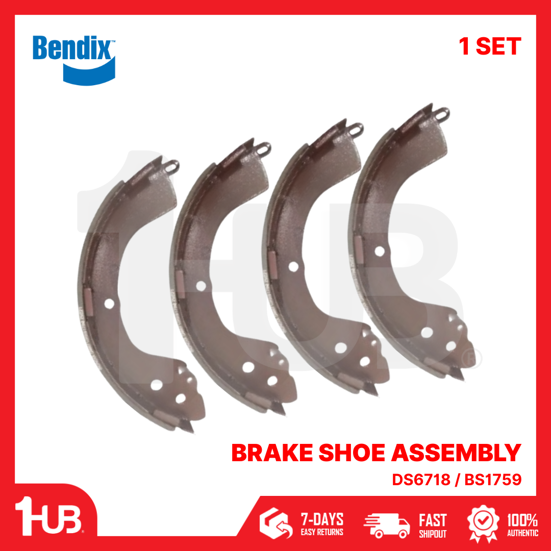 BENDIX BRAKE SHOE ASSEMBLY MITSUBISHI L200 , STRADA 4X4 1997-08 DS6718 / BS1759 ( 1 SET )