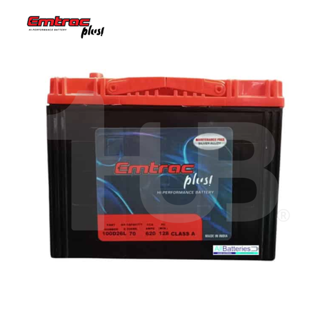 EMTRAC BATTERY 2SM/N50L PLUS PLATINUM 100D26L ( 1 PC )