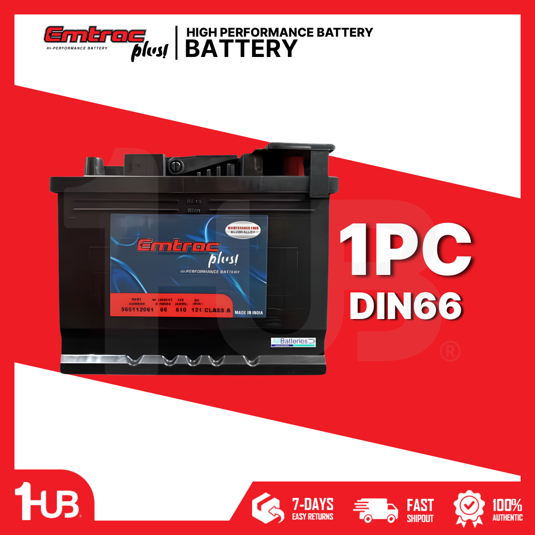EMTRAC BATTERY 5661-12061 PLUS PLATINUM DIN66 ( 1 PC )
