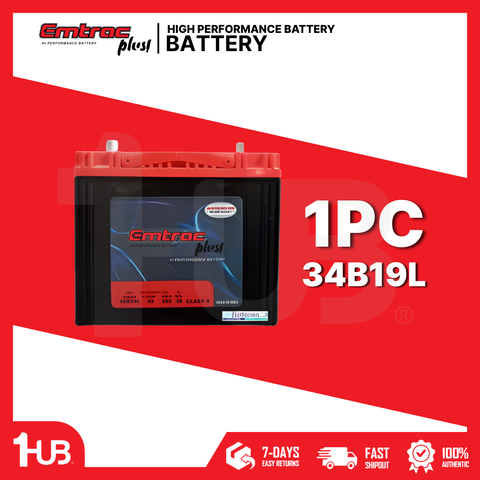 EMTRAC BATTERY NS40 PLUS SILVER 34B19L ( 1 PC )