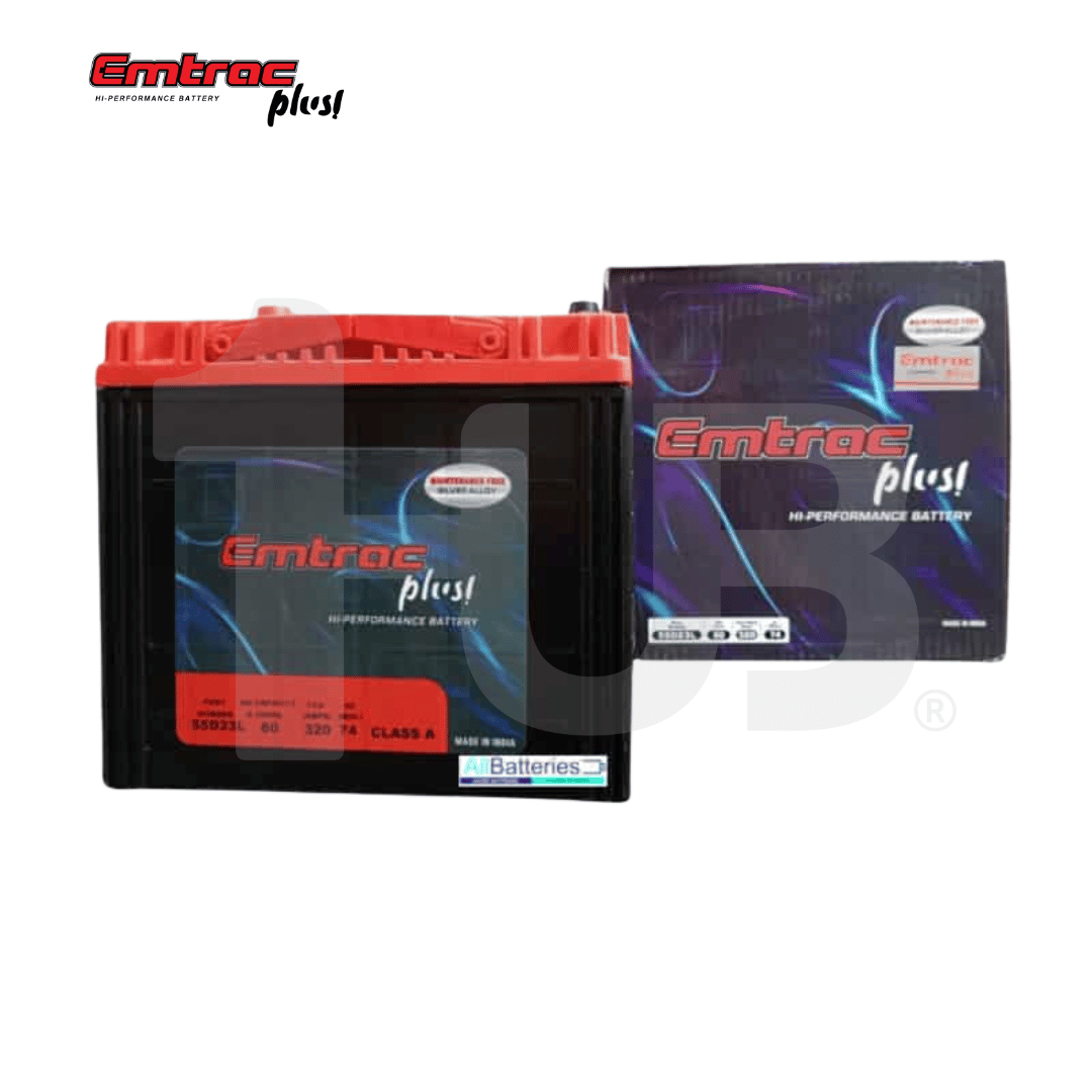 EMTRAC BATTERY NS50/ 1SM 18M CHROME REGULAR 55D23LBH ( 1 PC )