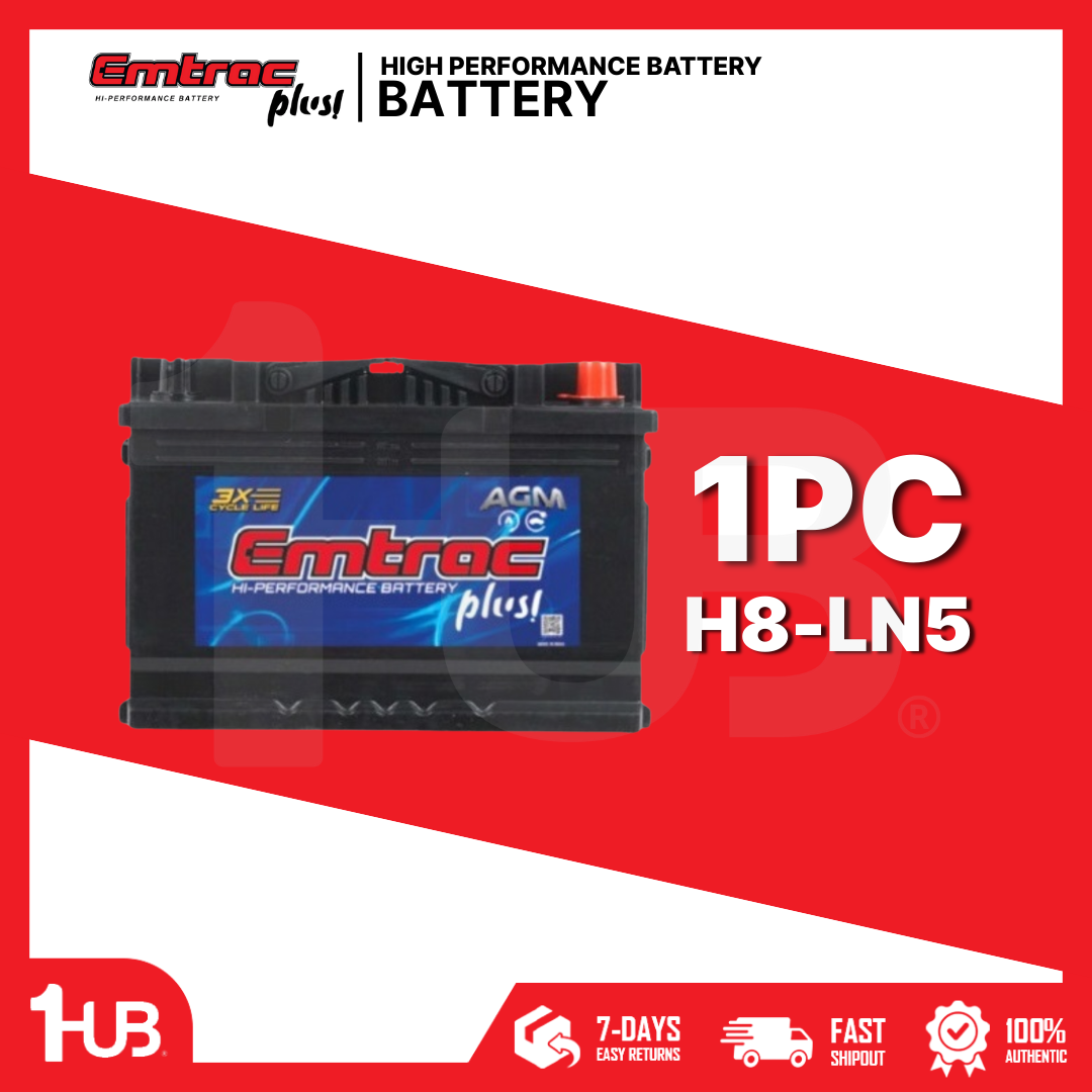 EMTRAC BATTERY PALLADIUM AGM DIN 100 H8-LN5 ( 1 PC )