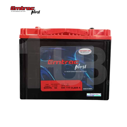 EMTRAC CAR BATTERY N50 / 2SM TITANIUM 80D26R ( 1 PC )