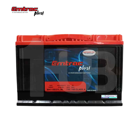 EMTRAC CAR BATTERY N70L/3SMF TITANIUM 3SM 115D31L ( 1 PC )