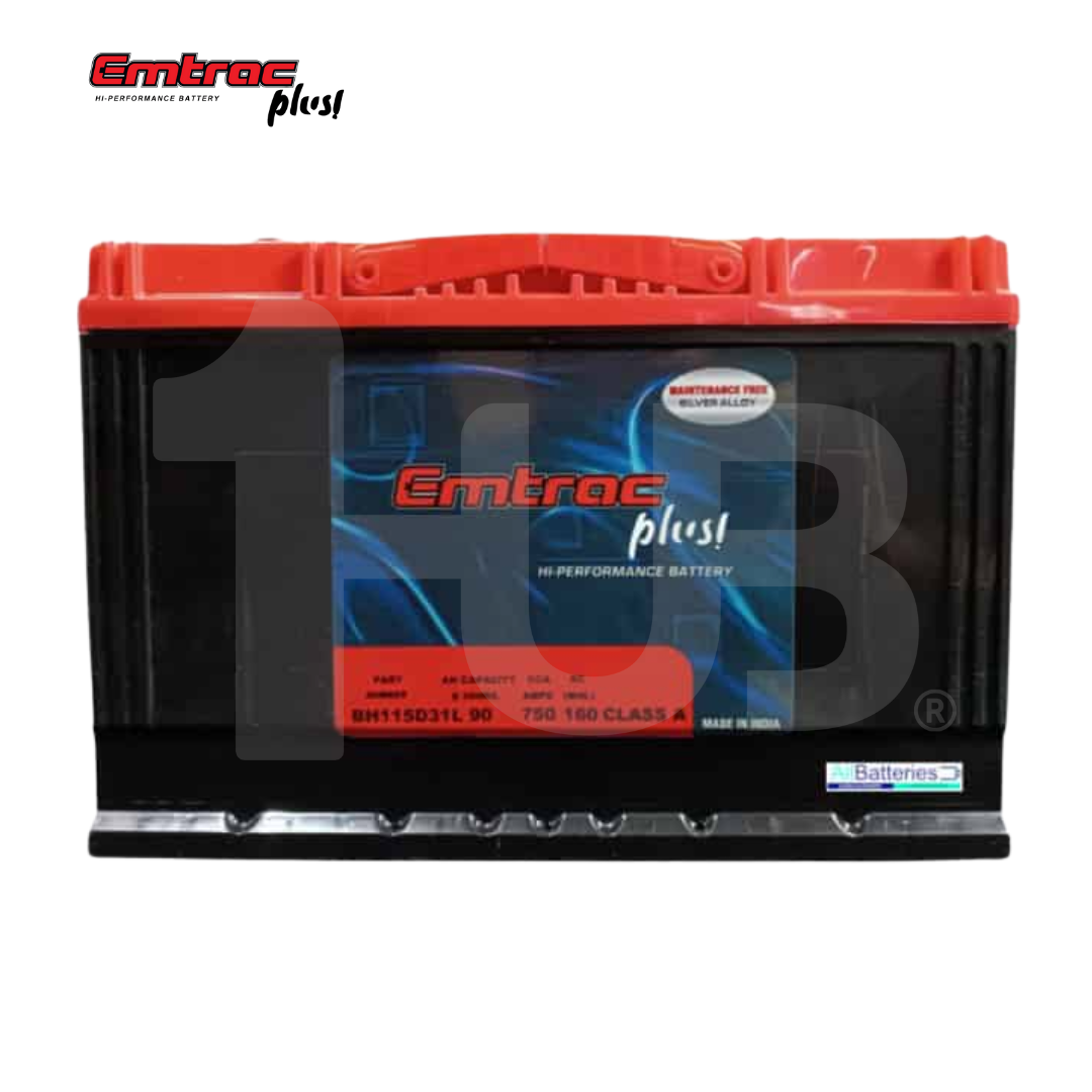 EMTRAC CAR BATTERY N70/3SMF TITANIUM (MAINTENACE FREE) BH115D31L ( 1 PC )