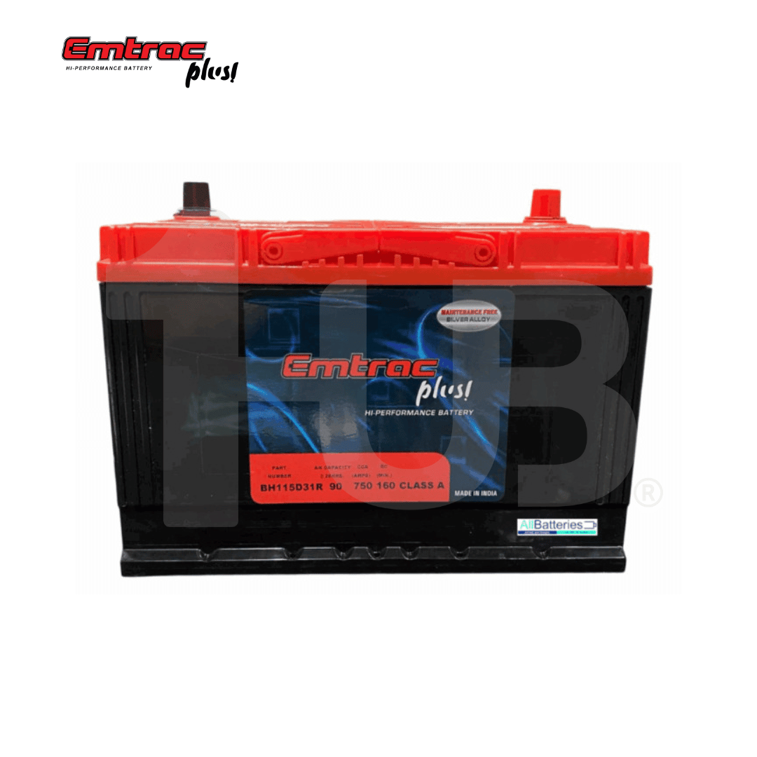 EMTRAC CAR BATTERY N70/3SMF TITANUIM REVERSE BH115D31R ( 1 PC )