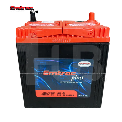 EMTRAC CAR BATTERY NS40 CHROME REGULAR 38B20R ( 1 PC )