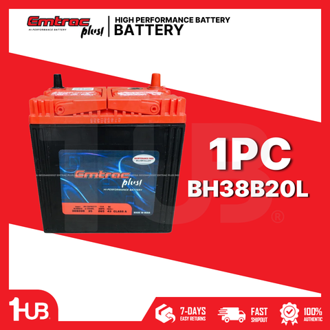 EMTRAC CAR BATTERY NS40 CHROME REGULAR 38B20R ( 1 PC )