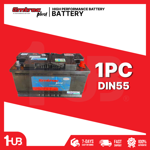 EMTRAC CAR BATTERY  PLATINUM-10 DIN55 ( 1 PC )