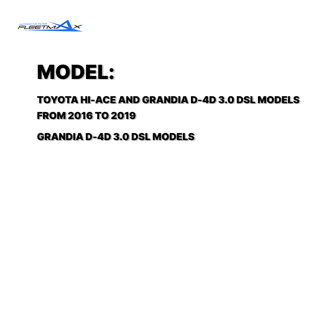 FLEETMAX AIR FILTER TOYOTA HI-ACE, GRANDIA D-4D 3.0 DSL 16-19 FAS8528 ( 1 PC )