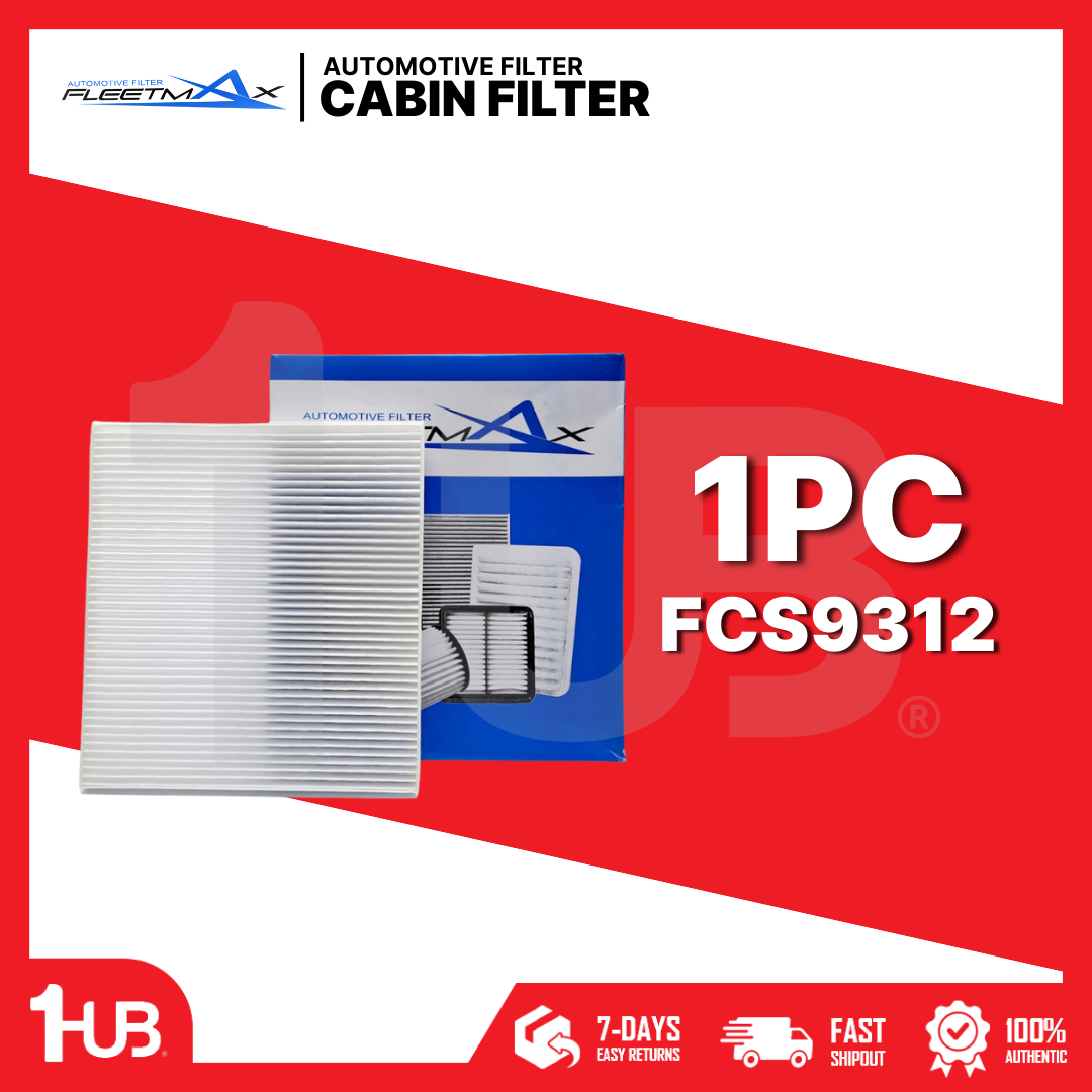 FLEETMAX CABIN FILTER HYUNDAI / KIA ACCENT 11-18, TUCSON 06-14 / CARENS 07-12, RIO 05-11, SOLUTO, STONIC 19-23, SPORTAGE 10-16 FCS9312 ( 1 PC )