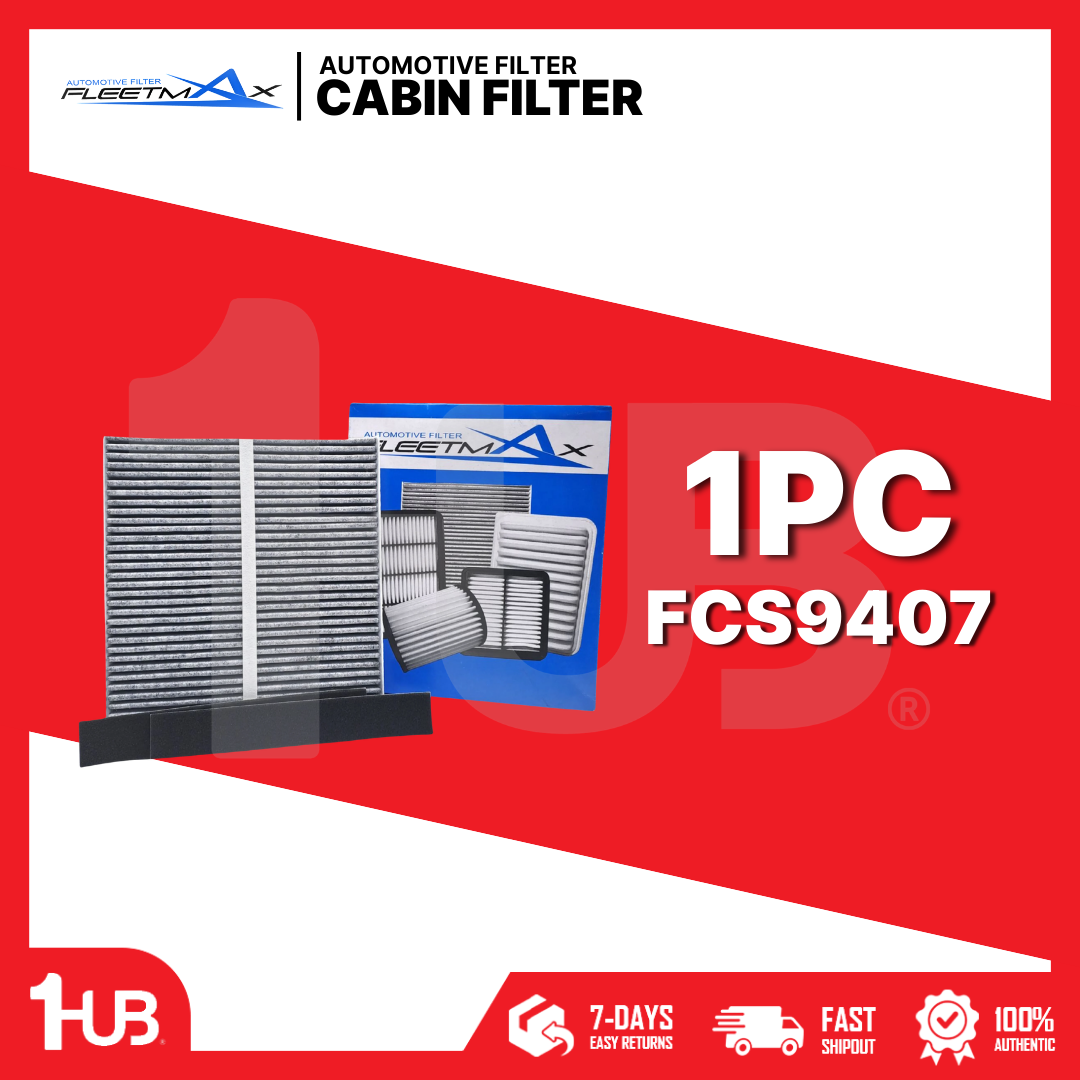 FLEETMAX CABIN FILTER NISSAN NAVARA NP300 15-21 W/ CHARCOAL, SENTRA, X-TRAIL 04-12 W/ CHARCOAL FCS9407 ( 1 PC )