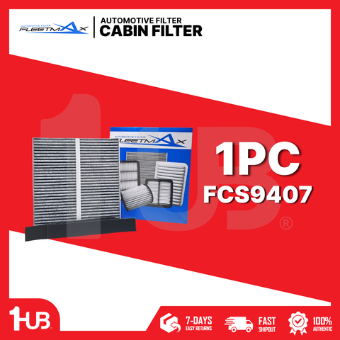 FLEETMAX CABIN FILTER NISSAN NAVARA NP300 15-21 W/ CHARCOAL, SENTRA, X-TRAIL 04-12 W/ CHARCOAL FCS9407 ( 1 PC )