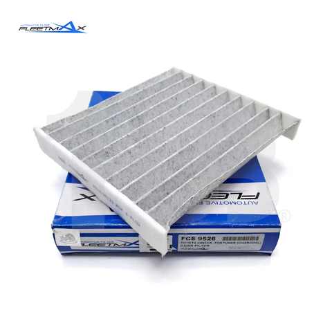 FLEETMAX CABIN FILTER TOYOTA HILUX, FORTUNER, INNOVA 05-15 W/ CHARCOAL , HIACE GRANDIA 05-19, HIACE COMMUTER, CARGO 3.0 16-23, RAIZE, VELOZ, AVANZA 22-23 FCS9526 ( 1 PC )