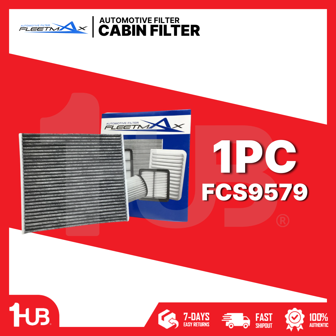 FLEETMAX CABIN FILTER TOYOTA VIOS, ALTIS, CAMRY, LC200 08-19 W/ CHARCOAL, ALPHARD 08-14 GENUINE TYPE, PREVIA, RAV-4 08-18, LEXUS NX200, NX300 14-20, LEXUS LX570 5.7L GAS 16-21 FCS9579 ( 1 PC )