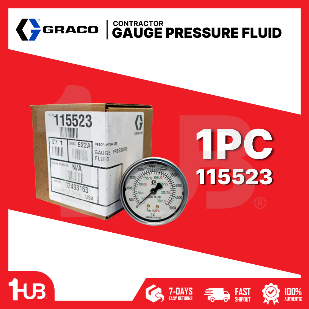 GRACO GAUGE PRESSURE FLUID 115523 3217714 ( 1 PC )