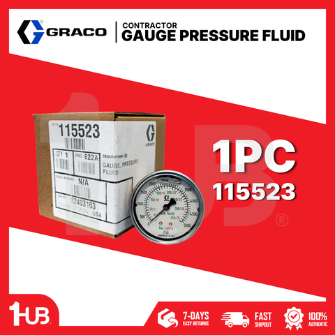 GRACO GAUGE PRESSURE FLUID 115523 3217714 ( 1 PC )